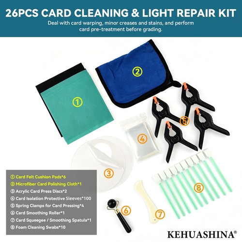 Trading card cleaning warping - trading,